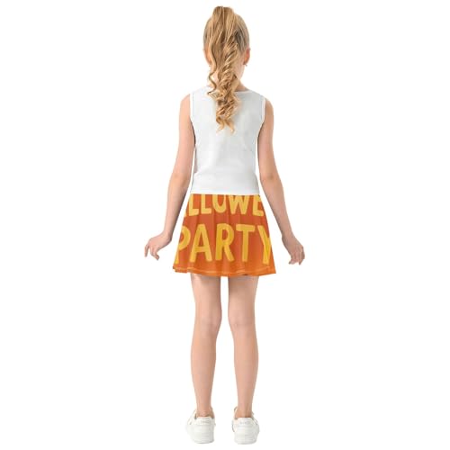 Halloween Pumpkins Orange Toddler Tennis Skirts Funny Athletic Shorts Girls Skorts Teen Skirt 4t4