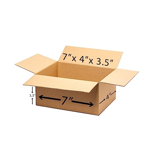 BonKaso 3 Ply Corrugated Boxes for Packaging | 7"x7"x3.5" (Pack of 20) | Brown Cardboard Packing Boxes for Shipping, Moving & Storage | Carton Boxes for Courier & Goods Transportation