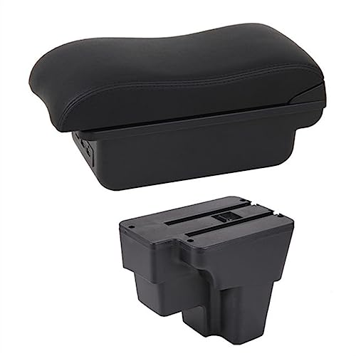 ために に適合する 起亜 ために に適合する リオのための に適合する ストニック 2015-2021 車アームレストボックスレトロフィットパーツセンターコンソール収納ボックス USB アクセサリー(C2 Black Line)