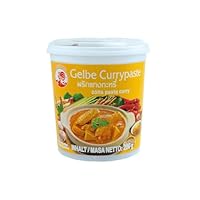 Cock Currypaste, gelb, milde Schärfe, authentisch thailändisch kochen, natürliche Zutaten, vegan, halal und glutenfrei (1 x 200 g)