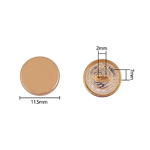 Ph Pandahall 100Pcs 11.5Mm Metal Flat Buttons Alloy Shank Buttons For Sewing Diy Crafts And Jewelry Making - Light Gold #TOP1