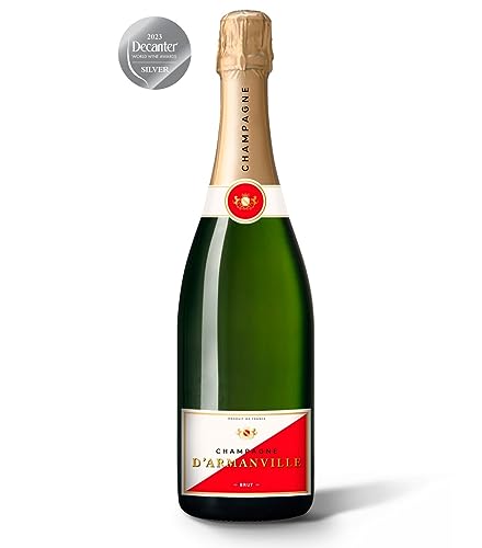 CHAMPAGNE D’ARMANVILLE Brut 75 CL - Botella de Champagne para Fiestas Bodas Comunion y Celebraciones