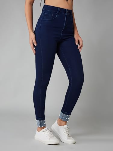 Image of Dolce Crudo Distressed High Rise Skinny Jeans for Women