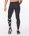 2XU Men's Core Compression Tights, Black/Silver, Large