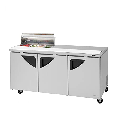 Turbo Air 3-Door Sandwich Salad Prep Table 23-CU.ft. TST-72SD-08S-N-CL