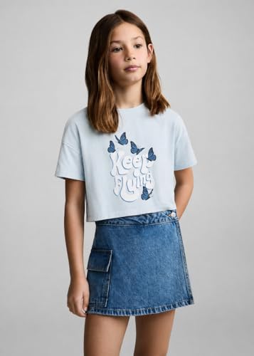 Image of Alan Jones Clothing Girls Crop T-Shirt | Short Length Drop Shoulder Tee | Printed Casual Top for Girls