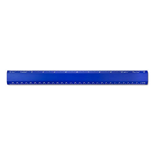 Alumicolor Aluminum Desk Ruler, 12IN, Blue