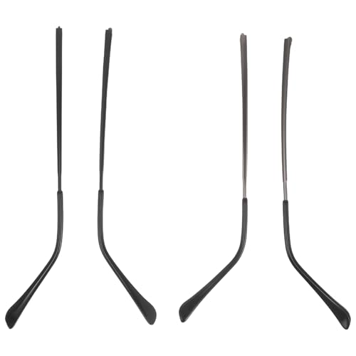 Reparación y sustitución de patillas de gafas rotas con brazos metálicos delgados negro gris