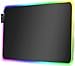 Produktbild Retoo RGB Gaming Mauspad mit 7 LED Beleuchtungsmodi und 2 Helligkeitsstufen,rutschfest und Wasserdicht schreibtischunterlage,Soft-Led-Mauspad mit Gummibasis für Professionelle Gamer,Schwarz (35x25cm)