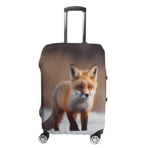 Carry on Luggage Cover Cute Fox Suitcase Covers for Luggages Tsa Approved Travel Luggage Sleeve Protector Elastic Suitcase Protector Anti-Scratch Washable Fits 19-30 Inch Case -S