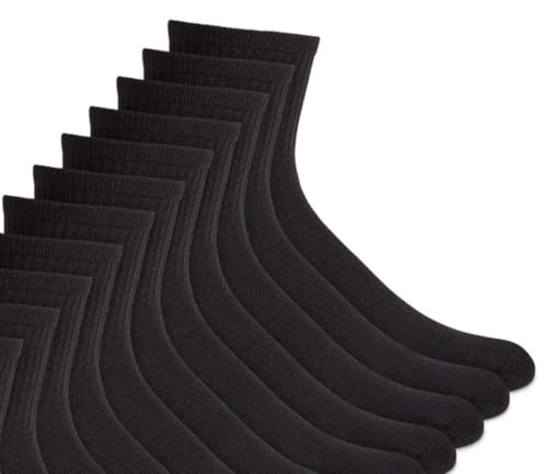 Club Room Mens Cotton Stretch 12 Pack Ankle Socks Black O/S2