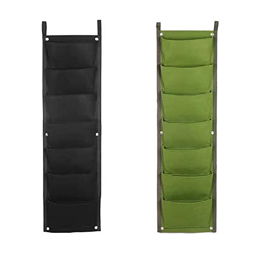 Yicare 2 bolsas de fieltro verticales tridimensionales para plantación de plantas verdes, bolsas de cultivo de pared, bolsa de plántulas, 30 x 100 cm Cover