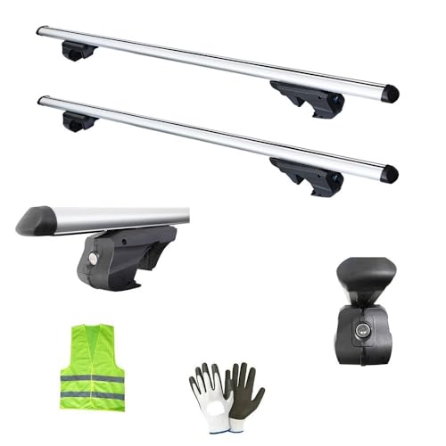  COMPATIBILE CON DACIA Logan MCV per anno 2004 BARRE PORTATUTTO PER TETTO AUTO IN ALLUMINIO 120CM BARRA PORTABAGAGLI PER CORRIMANO RIALZATO OMOLOGATE 90KG PORTAPACCHI=2PEZZI