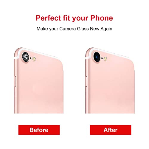2 Pack Afeax OEM Back Rear Camera Lens Glass Replacement for iPhone 7 and iPhone 8 (4.7 inch) with with Installment Tool and Adhesive Glue