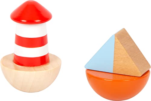 small foot Spieluhr Großer Ozean aus Holz, Einschlafhilfe für Kinder ab 3 Jahren, mit abnehmbaren Figuren, Art. 12215, Holzfarben