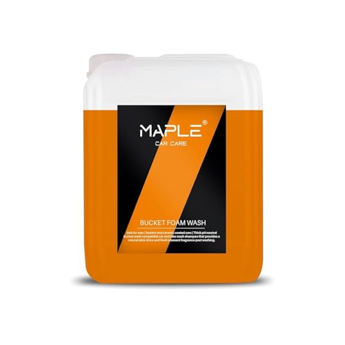 Image of Maple Car Care Bucket Foam Wash Shampoo for Car 10L (5 x 2L Packs) | High Foaming, pH Neutral Car Shampoo| Ceramic Coating Safe Car Wash Shampoo | Deep Clean, Shine & Dirt Removal