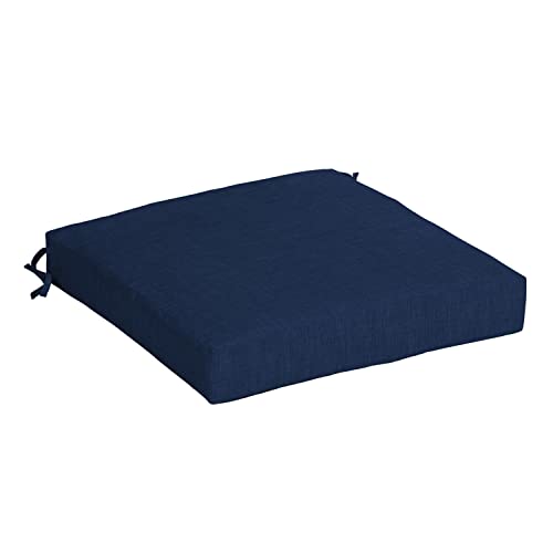Arden Seat Cushion 21 x 21 Rain-Proof Fade Resistant Cushion for Patio Dining Adirondack and Outdoor Chairs Sapphire Blue Leala