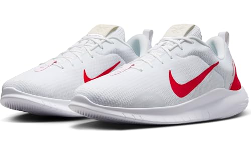 Nike Flex Experience Run 12 Men's Road Running Shoes (DV0740-102, White/White/University Red)2