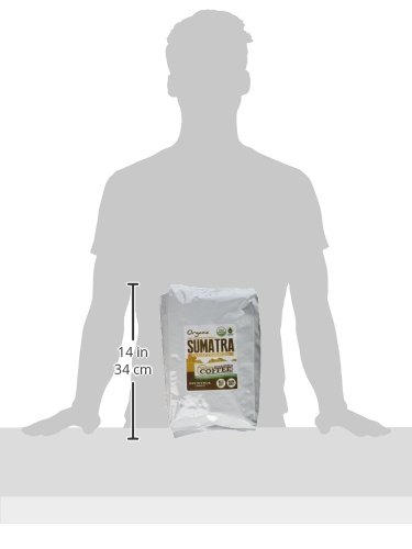 Miniatura 9 de Café tostado fresco, descafeinado de agua suiza orgánica Sumatra, 5 libras (80 onzas), Kosher de comercio justo, grano entero tostado medio