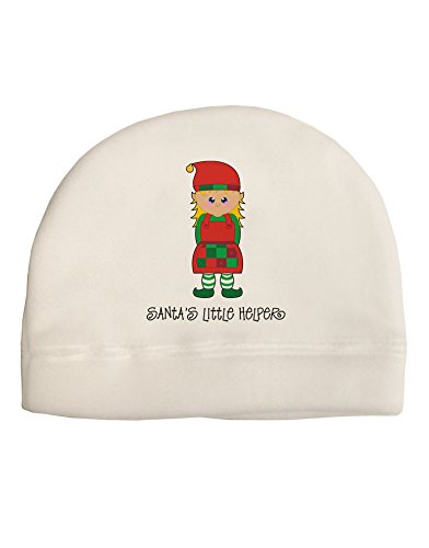 TOOLOUD Santa's Little Helper Christmas Elf Girl Child Fleece Beanie Cap Hat White