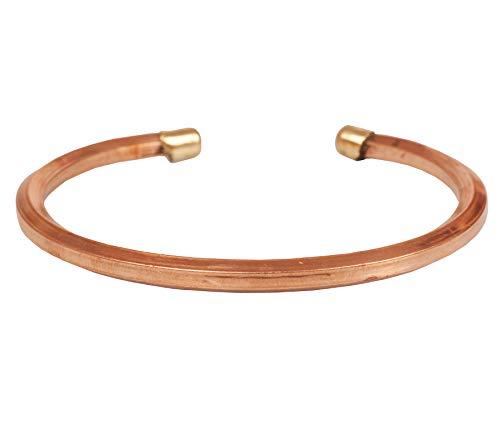 Image of Touchstone Copper Bracelet Tibetan Style. Hand Forged with Solid and high Gauge Pure Copper.