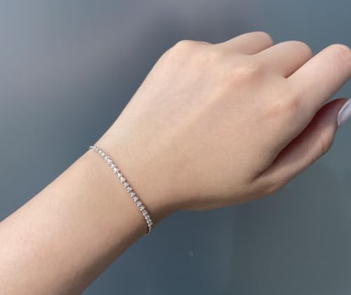 Image of Polar Light Signature Canadian Diamond Charm Bracelet in .925 Sterling Silver - Choice of Rolo or Paperclip Style Chain