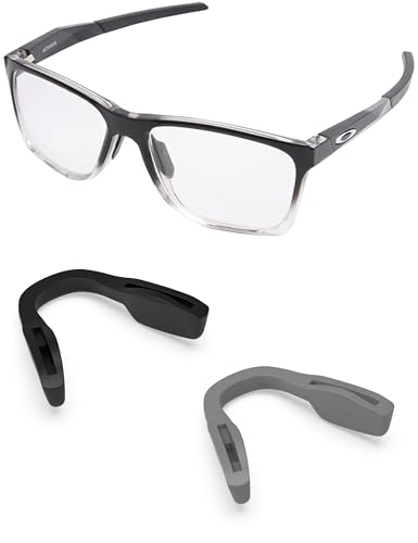 PapaViva 2�g�����p �m�[�Y�p�b�h for Oakley Metalink OX8153 �Ή� - �O���[ + �u���b�N(�A�W�A���t�B�b�g)