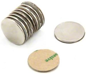 Adhesive N42 Neodymium Magnet for Arts, Crafts, Model Making, DIY, Hobbies, Office and Home - 15mm dia x 1mm - 1.1kg Pull - South - Pack of 10