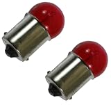 cyclingcolors 2x glühbirne 12V 21W BA15S rot motorrad moped roller auto