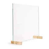 ✅ STANDFEST - Breite Standfüße und solides Gewicht der im Stecksystem verbundenen Glasscheibe macht sie viel kippsicherer als Modelle aus Acrylglas