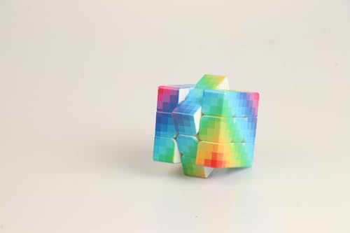 Gradient 3x3 Speed Cube, UV Printing Cube Magic Cube Educational Puzzles Toys for Kids,Beginners and Adults (Stickerless) Rainbow Mosaic - Image 9