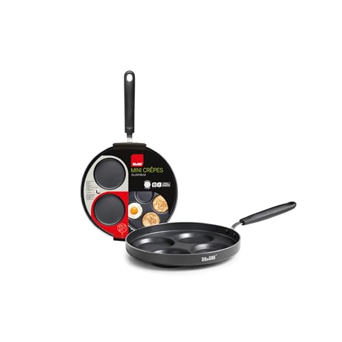 IBILI - Crepiera 4 minicrepes indubasic, 26 cms, Aluminio, Antiadherente.