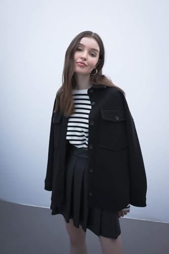 DeFacto Regular Fit Bisiklet Yaka Çizgili Uzun Kollu Tişört - Görsel 2