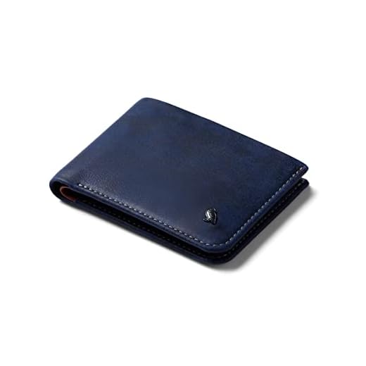Bellroy Hide & Seek Wallet (Slim Leather Bifold Design, RFID Protected, Holds 5-12 Cards, Coin Pouch, Flat Note Section, Hidden Pocket) - Ocean