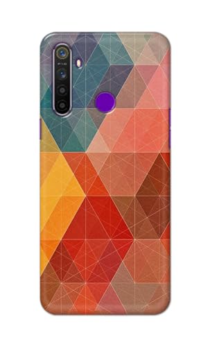 Image of Printed Hard Back Cover Case for Realme 5 | Realme 5s | Realme 5i | Realme Narzo 10 Back Cover (Crumpled Design) -1111