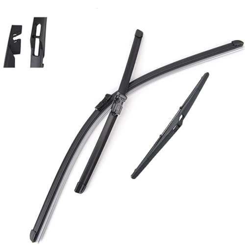 DHWUIASF Juego De Escobillas Limpiaparabrisas Delanteras Y Traseras para Ford para Fiesta 7 2008-2016 Cepillos para Ventana De Parabrisas 26 '+ 15' + 12'