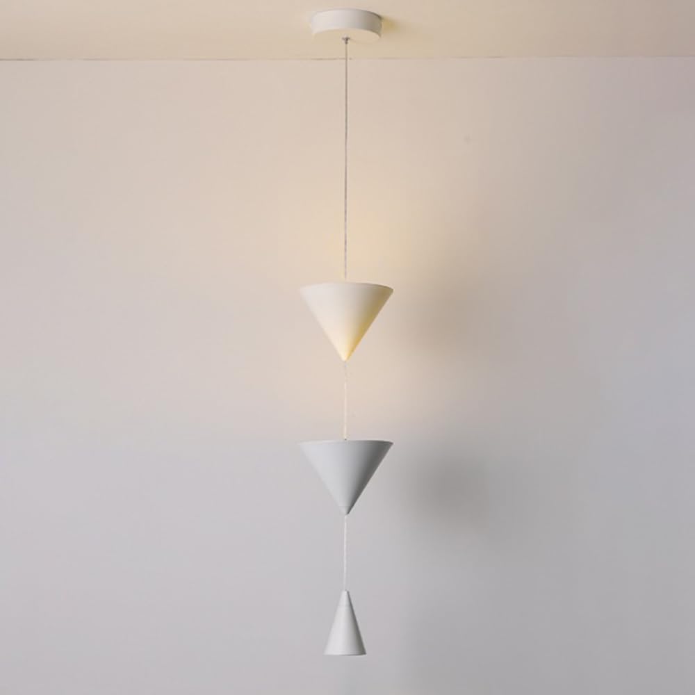 HXYSXHJUO Geometric Chandelier Modern LED Pendant Light Cone Hanging Ceiling Lamp Creative Droplight, 17W Chandeliers for Living Room Bedroom Restaurant Kitchen Island Lighting