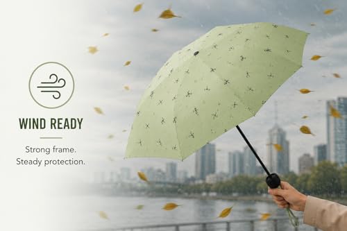Image of Umbrella for Women | Umbrellas for Men | UV Coated 3 Fold Umbrella for Rain with Auto Open and Close Small Printed Folding Travel-Foldable Windshield