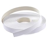 FAKILO PVC Kantenband Weiß 2,2 cm x 16 m, PVC Umleimer Weiß, Furnierband mit Schmelzkleber, Einfaches Aufbügeln für Schranksperrholzreparaturen und Möbelrestaurierung
