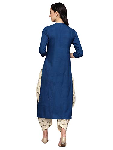 Image of INDO ERA Women's Viscose Rayon Solid Straight Kurta(IE26KT5GN1331)