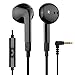 Ludos FEROX Auriculares In Ear con Cable y Microfono, 5 Años de Garantía, Auricular con Jack, Cascos Musica con Graves Potentes, para iPhone, iPad, Samsung, Xiaomi, Gaming, Móvil, MP3 - Negro