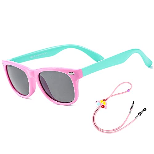 Flexible Kids Sunglasses Polarized Sun Glasses Girls Boys Shades UV400 Protection Eyewear for Age 2-8