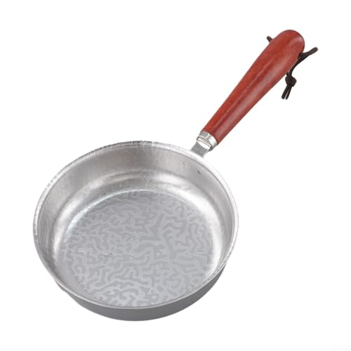 Bebykilemi Sartén pequeña de acero inoxidable eficiente con patrón de copo de nieve sin revestimiento para uso diario (12 cm)