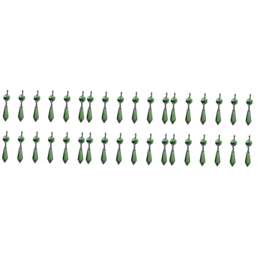 Cuentas de cristal verde para cortinas que transforman la iluminación de tu salón 2