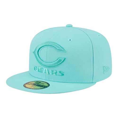 New Era Men's Turquoise Chicago Bears Color Pack 59FIFTY Fitted Hat