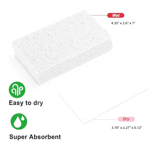 Image of 24 - Pack Non-Scratch Scrub Sponges - Sponges for Dishes and Washing Dishes, Cleaning Sponges for Kitchen Home and More（White）