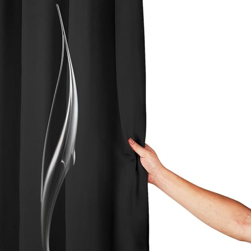 Rideau de douche 183x183 cm moderne lavable en microfibre pour baignoire - 4