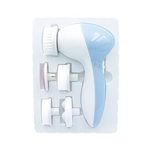 Escova Facial Elétrica 5/1 Esfoliante Massageadora Portátil, Cor Azul