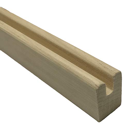 Poplar U-Channel framing Stock. Great for Stained Glass Pieces. 4-36 inch Pieces