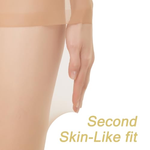 Image of oeat 20D High Density Nude Tights for Women, Sheer Control Top Pantyhose